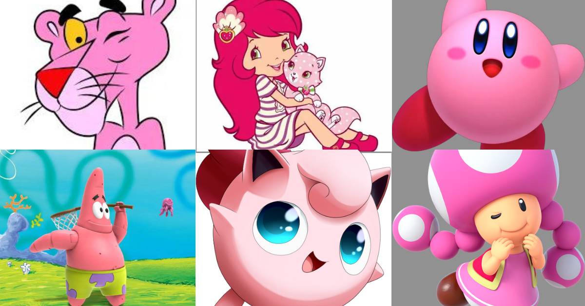 Pink Cartoon Characters