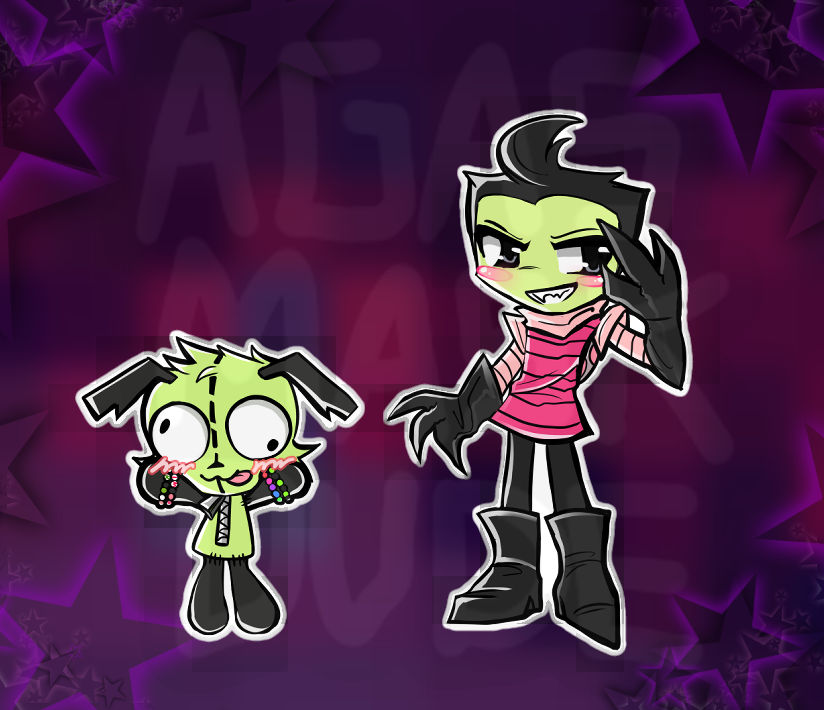 The Alien Trio – Zim, GIR, and Gaz from "Invader Zim"