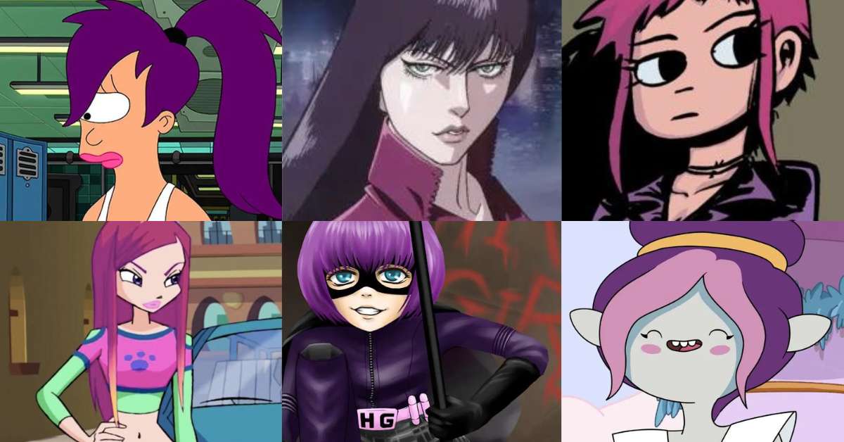 Cartoon Characters with Purple Hair