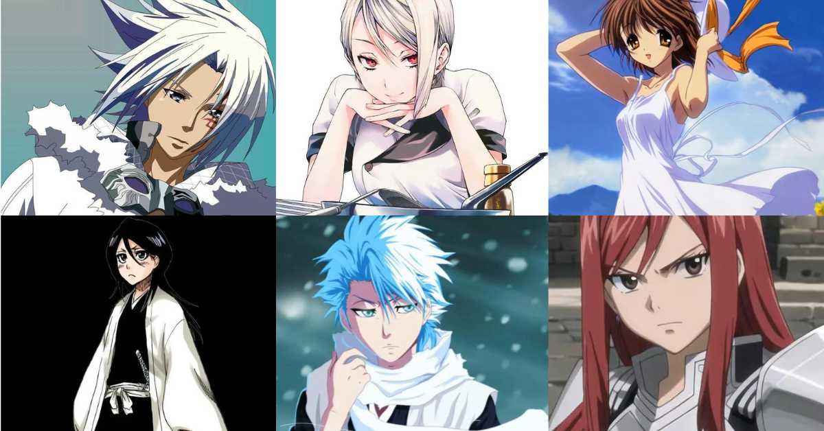 Anime Characters in White Dress